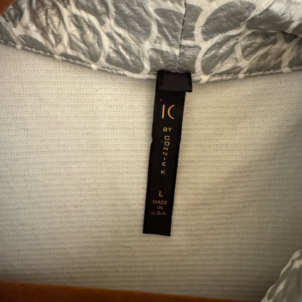 Ic Collection Textured Gray Jacket Large - image 5